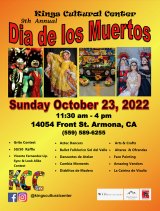 Kings Cultural Center presents Dia de los Muertos Oct. 23